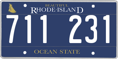 RI license plate 711231