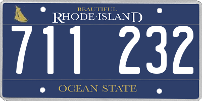 RI license plate 711232