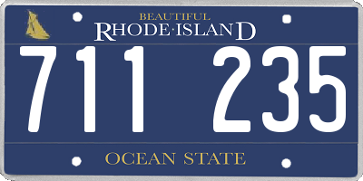 RI license plate 711235