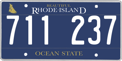 RI license plate 711237