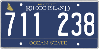 RI license plate 711238
