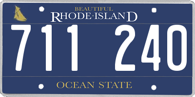 RI license plate 711240