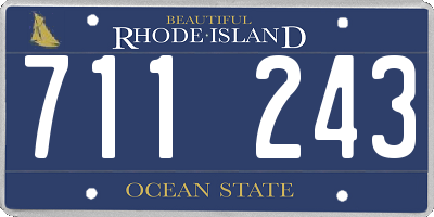 RI license plate 711243