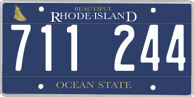 RI license plate 711244