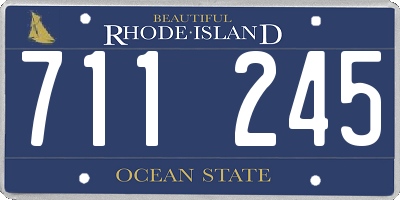 RI license plate 711245