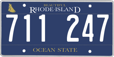 RI license plate 711247
