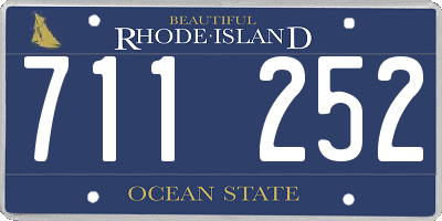 RI license plate 711252