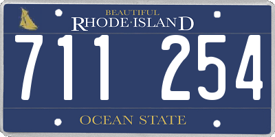 RI license plate 711254