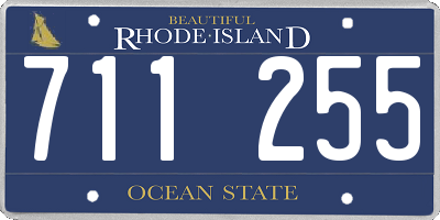 RI license plate 711255