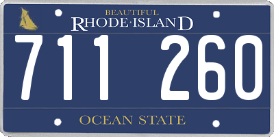 RI license plate 711260