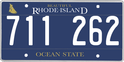 RI license plate 711262
