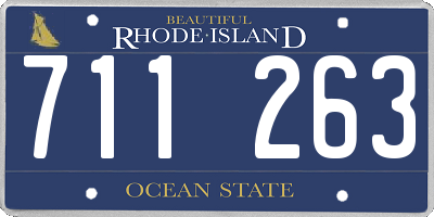 RI license plate 711263
