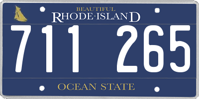 RI license plate 711265