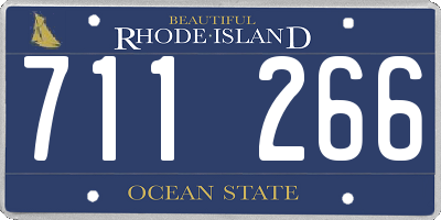 RI license plate 711266