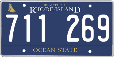 RI license plate 711269
