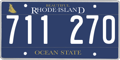 RI license plate 711270