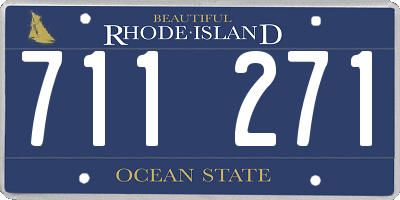 RI license plate 711271