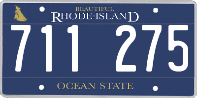 RI license plate 711275