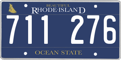 RI license plate 711276