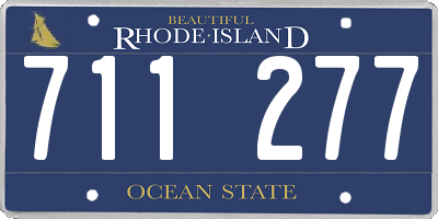 RI license plate 711277