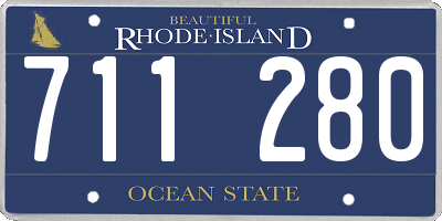 RI license plate 711280