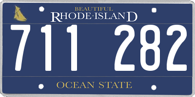 RI license plate 711282