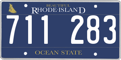RI license plate 711283