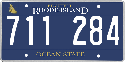 RI license plate 711284