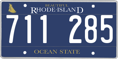 RI license plate 711285