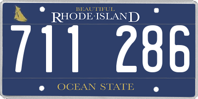 RI license plate 711286