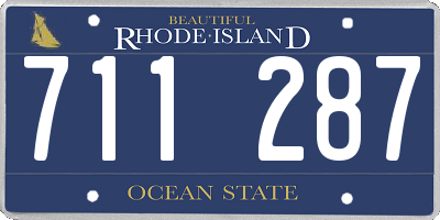 RI license plate 711287