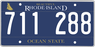 RI license plate 711288