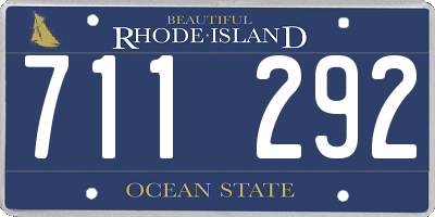 RI license plate 711292