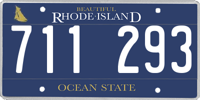 RI license plate 711293