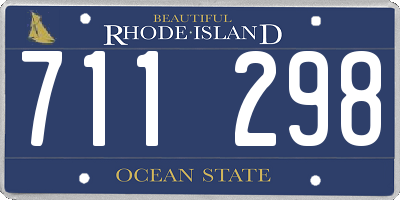 RI license plate 711298
