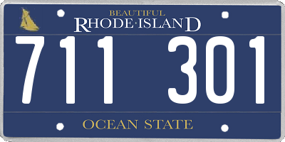 RI license plate 711301