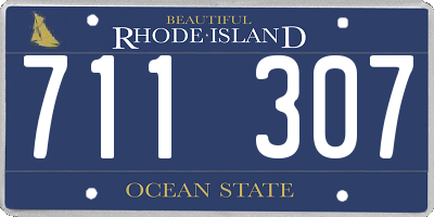 RI license plate 711307