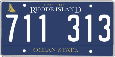 RI license plate 711313