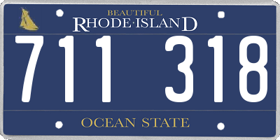 RI license plate 711318