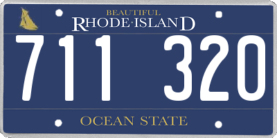 RI license plate 711320