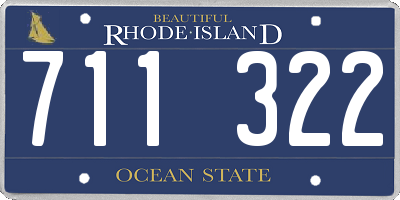 RI license plate 711322