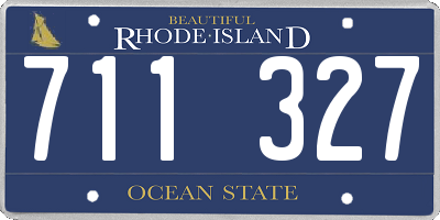 RI license plate 711327