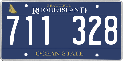 RI license plate 711328