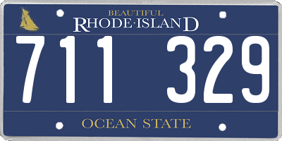 RI license plate 711329