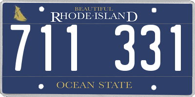 RI license plate 711331