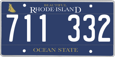 RI license plate 711332
