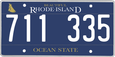 RI license plate 711335
