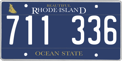 RI license plate 711336