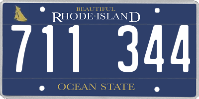 RI license plate 711344