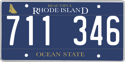 RI license plate 711346
